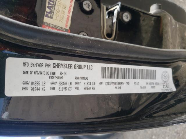 1C3CDFAA0ED854504 - 2014 DODGE DART SE შავი ფოტო 20