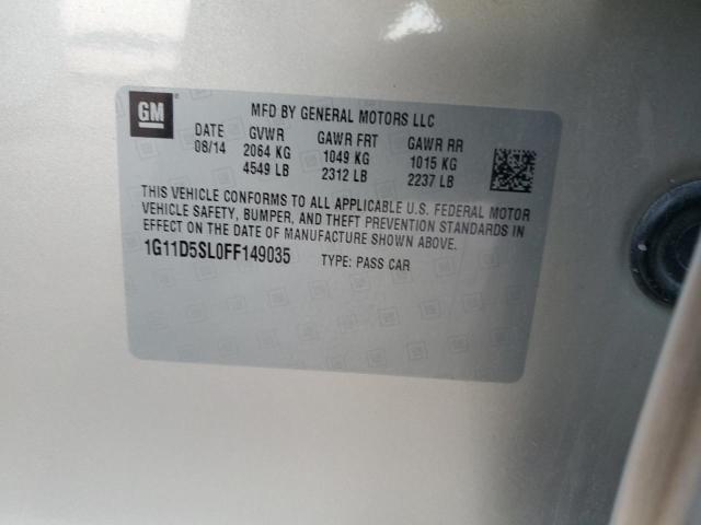 1G11D5SL0FF149035 - 2015 CHEVROLET MALIBU 2LT 米色 照片 13