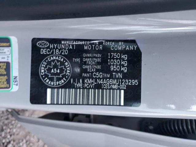 KMHLN4AG6MU123295 - 2021 HYUNDAI ELANTRA SEL GRAY photo 13