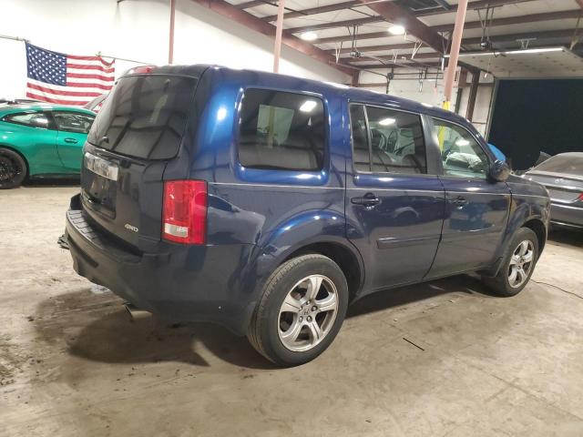 5FNYF4H73EB056226 - 2014 HONDA PILOT EXLN BLUE photo 3