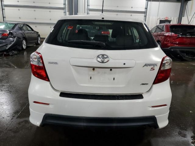 2T1LE40E09C003131 - 2009 TOYOTA COROLLA MA S WHITE photo 6