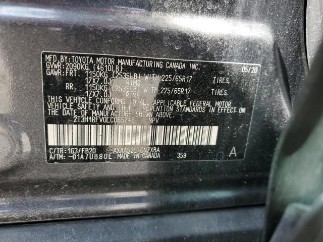 2T3H1RFV0LC065746 - 2020 TOYOTA RAV4 LE GRAY photo 13