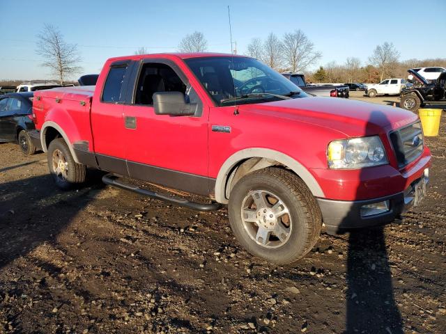 1FTPX04505KE27187 - 2005 FORD F150 RED photo 4