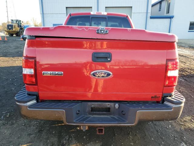 1FTPX04505KE27187 - 2005 FORD F150 RED photo 6