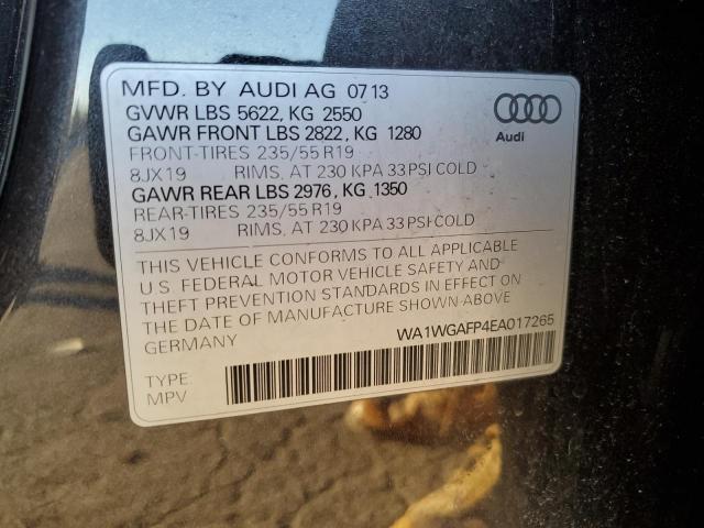 WA1WGAFP4EA017265 - 2014 AUDI Q5 PRESTIGE BLACK photo 12