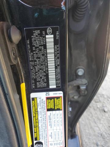 4T1B11HK2KU734583 - 2019 TOYOTA CAMRY L BLACK photo 12