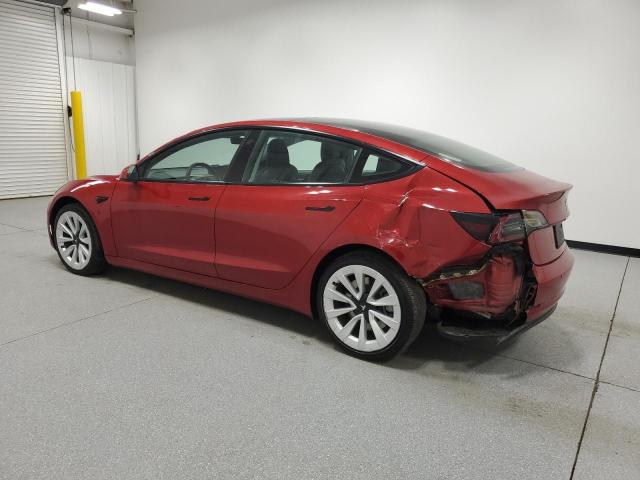 5YJ3E1EB3NF305192 - 2022 TESLA MODEL 3 红色 照片 2