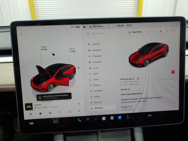 5YJ3E1EB3NF305192 - 2022 TESLA MODEL 3 红色 照片 9