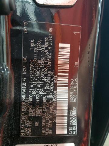 5TFUY5F10BX159568 - 2011 TOYOTA TUNDRA DOUBLE CAB SR5 BLACK photo 12