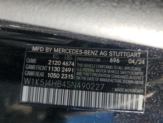 W1K5J4HB4SN490227 - 2025 MERCEDES-BENZ CLA 250 4MATIC BLACK photo 12