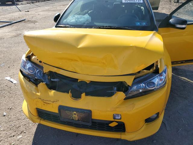 JTKJF5C78C3026950 - 2012 TOYOTA SCION TC YELLOW photo 11