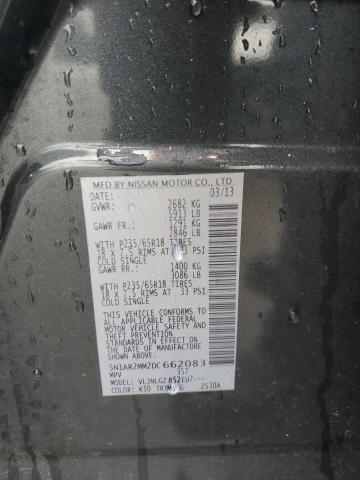 5N1AR2MM2DC662083 - 2013 NISSAN PATHFINDER S فحمي صورة 13