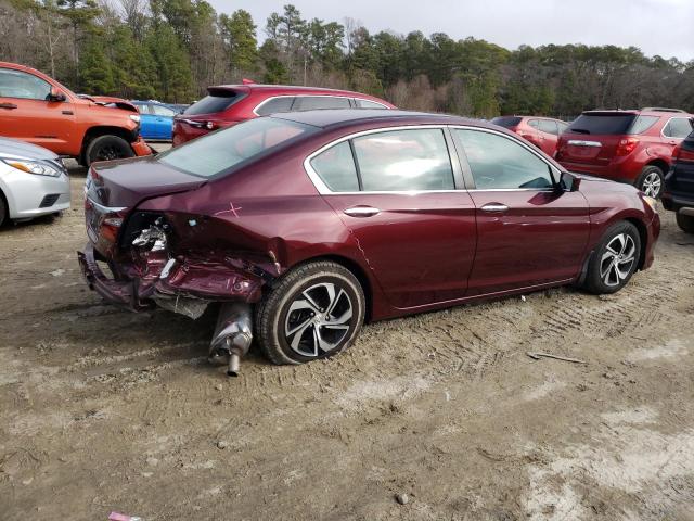 1HGCR2F39HA008072 - 2017 HONDA ACCORD LX MAROON photo 3