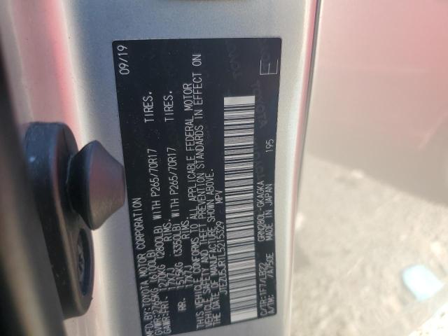 JTEZU5JR1L5215329 - 2020 TOYOTA 4RUNNER SR5 SILVER photo 14