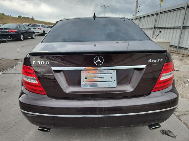 WDDGF8BB2CF917135 - 2012 MERCEDES-BENZ C 300 4MATIC MAROON photo 6