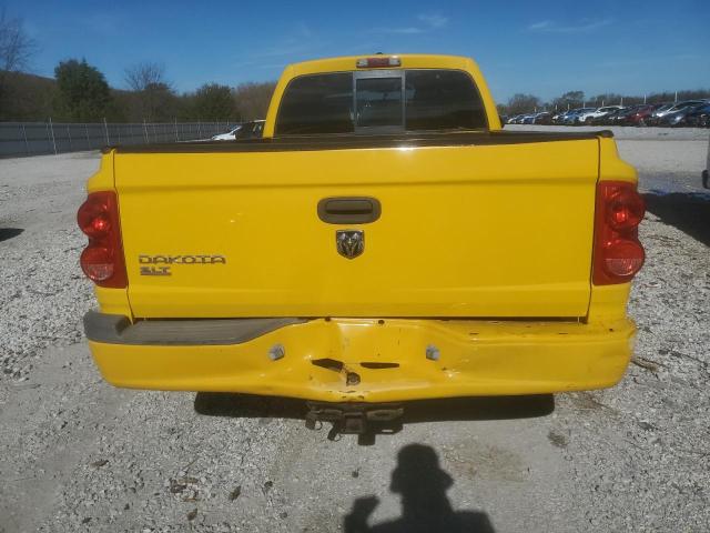 1D7HE42K37S270225 - 2007 DODGE DAKOTA SLT YELLOW photo 6