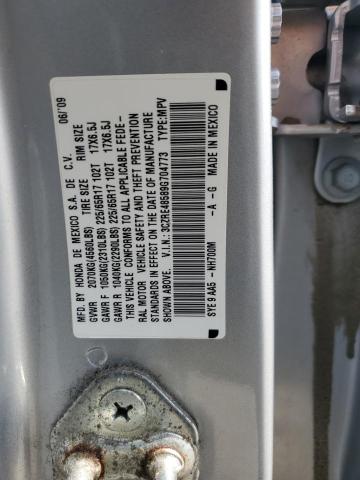 3CZRE48589G704773 - 2009 HONDA CR-V EX SILVER photo 13