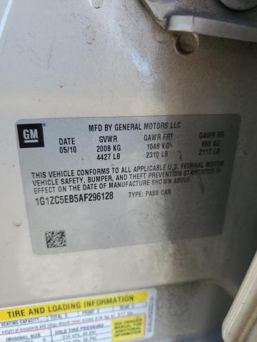 1G1ZC5EB5AF296128 - 2010 CHEVROLET MALIBU 1LT ოქროსფერი ფოტო 12