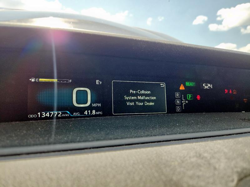 JTDKBRFU8H3033341 - 2017 TOYOTA PRIUS შავი ფოტო 9