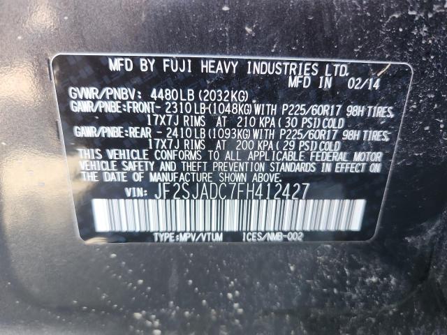 JF2SJADC7FH412427 - 2015 SUBARU FORESTER 2.5I PREMIUM 蓝色 照片 12