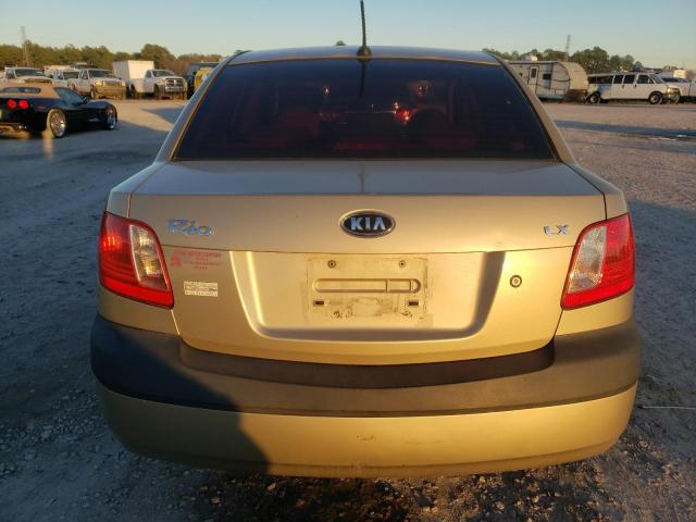 KNADE223596474295 - 2009 KIA RIO BASE GOLD photo 6