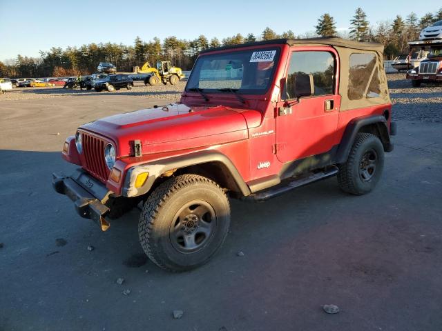 1J4FA29P61P374442 - 2001 JEEP WRANGLER / SE RED photo 1