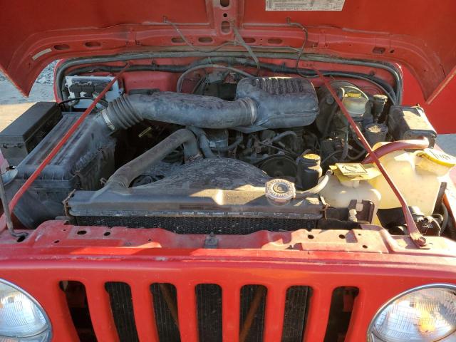 1J4FA29P61P374442 - 2001 JEEP WRANGLER / SE RED photo 11