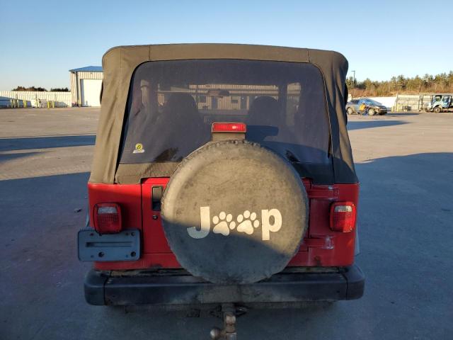 1J4FA29P61P374442 - 2001 JEEP WRANGLER / SE RED photo 6