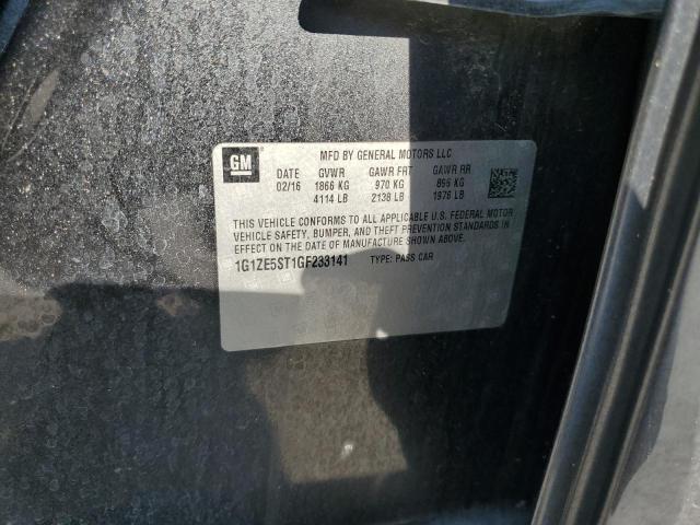 1G1ZE5ST1GF233141 - 2016 CHEVROLET MALIBU LT GRAY photo 12