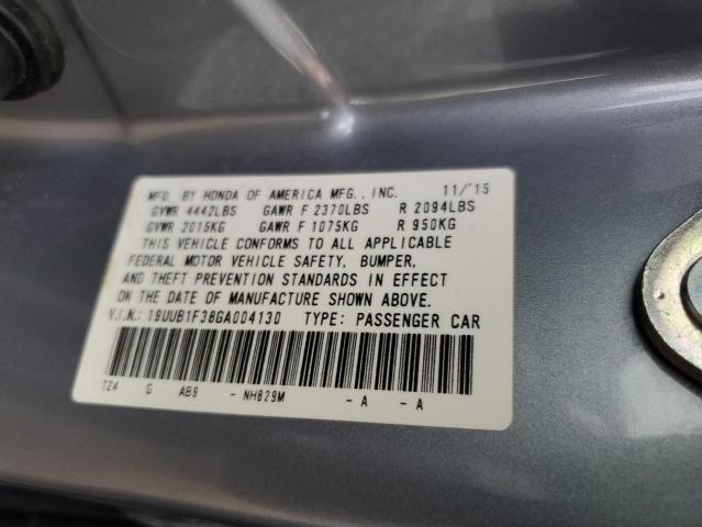 19UUB1F38GA004130 - 2016 ACURA TLX SILVER photo 13