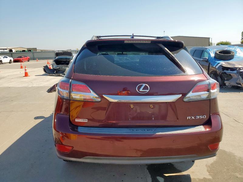 2T2BK1BA3FC296107 - 2015 LEXUS RX 350 BASE MAROON photo 6