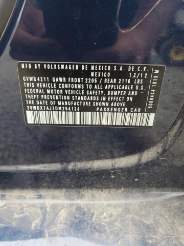 3VWDX7AJ7DM254124 - 2013 VOLKSWAGEN JETTA SE BLUE photo 12