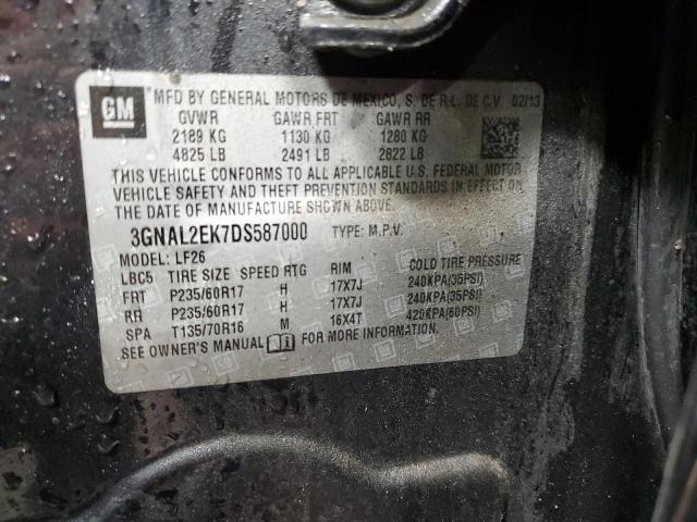 3GNAL2EK7DS587000 - 2013 CHEVROLET CAPTIVA LS 黑色 照片 12