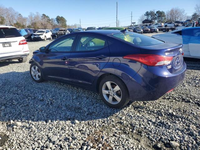 5NPDH4AE5DH330561 - 2013 HYUNDAI ELANTRA GLS BLUE photo 2