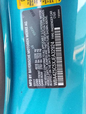 WBA4Z5C5XJEA32924 - 2018 BMW 440I BLUE photo 12