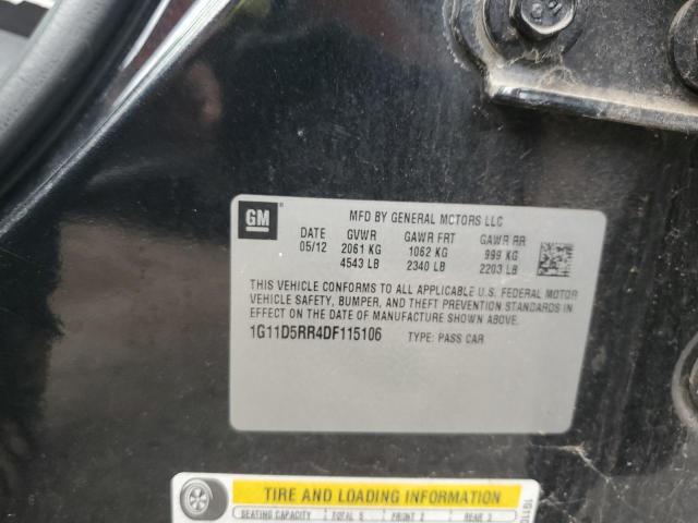 1G11D5RR4DF115106 - 2013 CHEVROLET MALIBU 1LT 黑色 照片 12