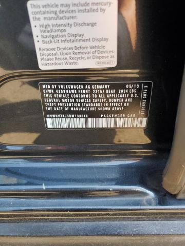 WVWHV7AJ3DW138848 - 2013 VOLKSWAGEN GTI BLACK photo 12