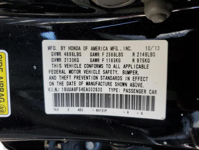 19UUA8F54EA002630 - 2014 ACURA TL TECH BLACK photo 12