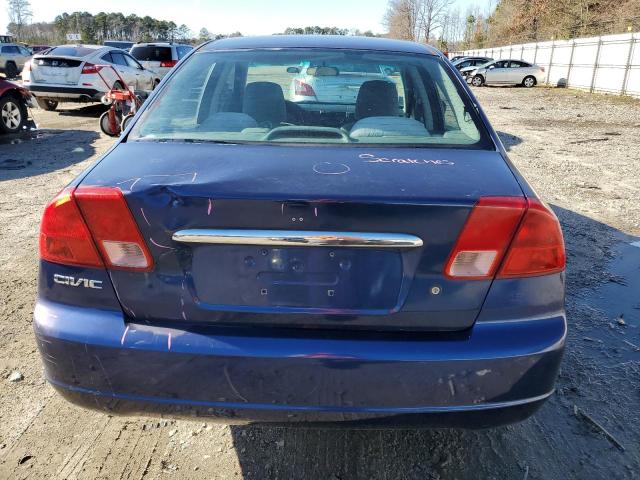 2HGES267X2H505799 - 2002 HONDA CIVIC EX BLUE photo 6