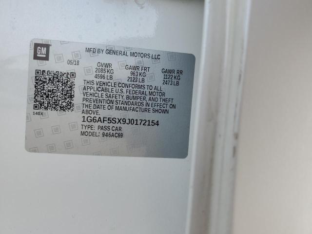 1G6AF5SX9J0172154 - 2018 CADILLAC ATS LUXURY WHITE photo 12