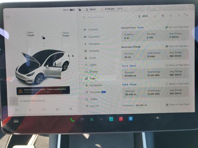 5YJYGDEE5LF047198 - 2020 TESLA MODEL Y WHITE photo 9