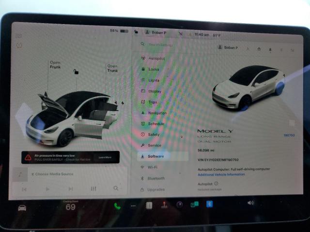 5YJYGDEE1MF190750 - 2021 TESLA MODEL Y 白色 照片 9