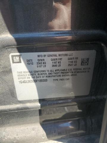 1G4GL5E30DF186000 - 2013 BUICK LACROSSE Сұр фото 12