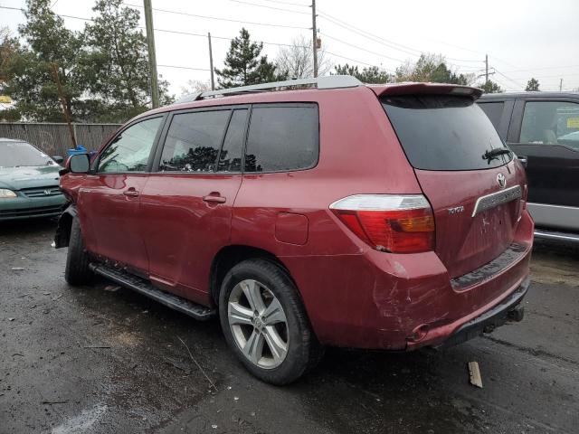 JTEES43A082031532 - 2008 TOYOTA HIGHLANDER SPORT MAROON photo 2