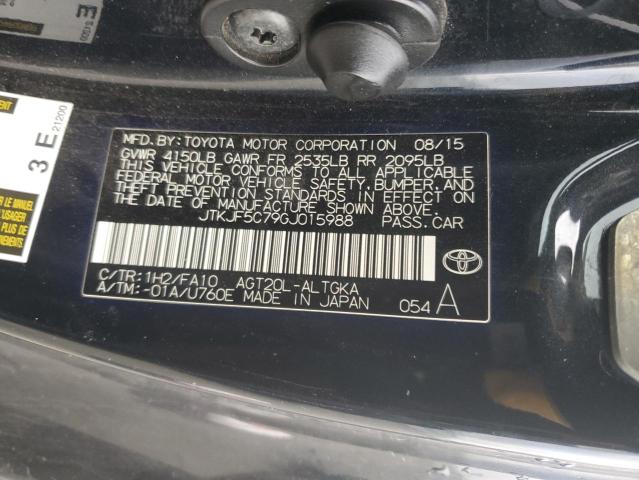 JTKJF5C79GJ015988 - 2016 TOYOTA SCION TC შავი ფოტო 12