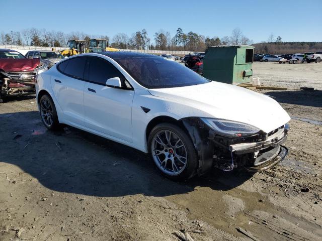 5YJSA1E51MF454054 - 2021 TESLA MODEL S 白色 照片 4