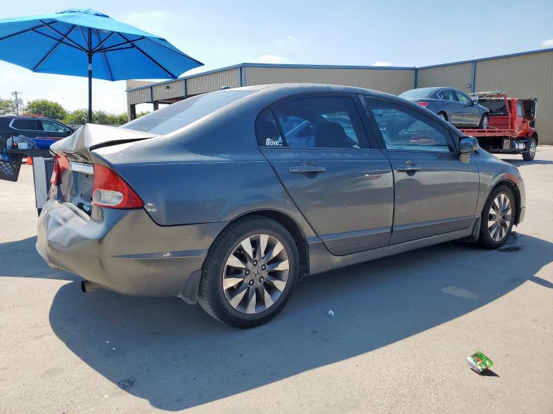 2HGFA16939H503146 - 2009 HONDA CIVIC EXL ნაცრისფერი ფოტო 3