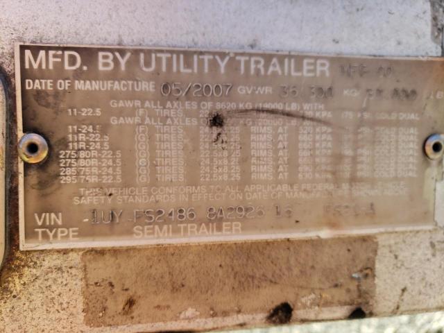 1UYFS24868A292616 - 2008 UTILITY TRAILER Սև լուսանկար 10