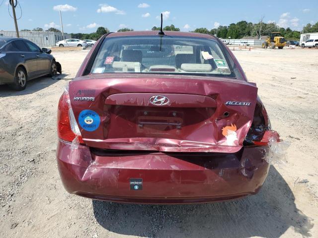KMHCN46C29U295238 - 2009 HYUNDAI ACCENT GLS BURGUNDY photo 6