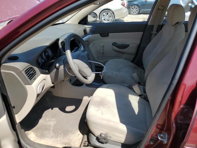 KMHCN46C29U295238 - 2009 HYUNDAI ACCENT GLS BURGUNDY photo 7